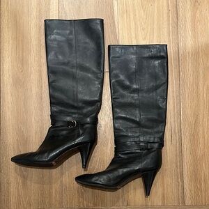 Loeffler Randall Black Heeled Boots with Pointed Toe